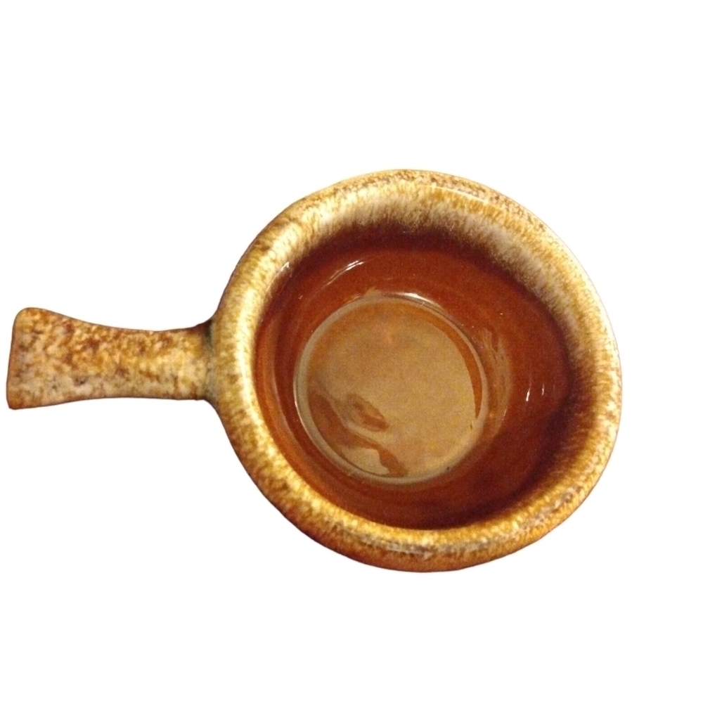 Vintage Hull Pottery Oven Proof Bowl with Handle Cookware Kitchen Baker Lover